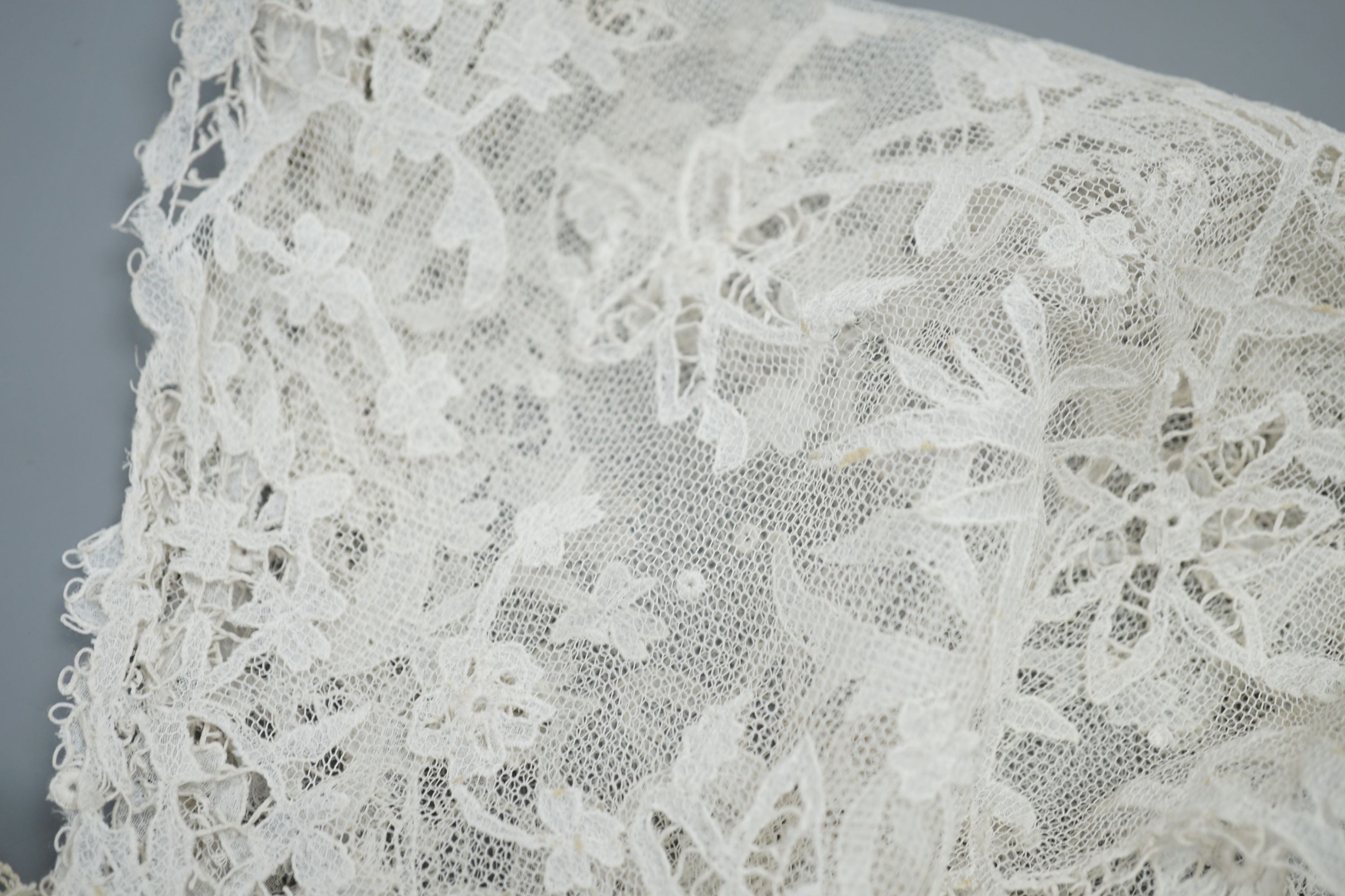 A collection of 19th century hand made bobbin lace and other handmade collars and trimmings, including Honiton, Irish crochet.